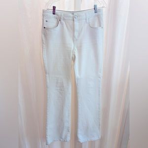 Vera Wang white stretch denim bootcut jeans